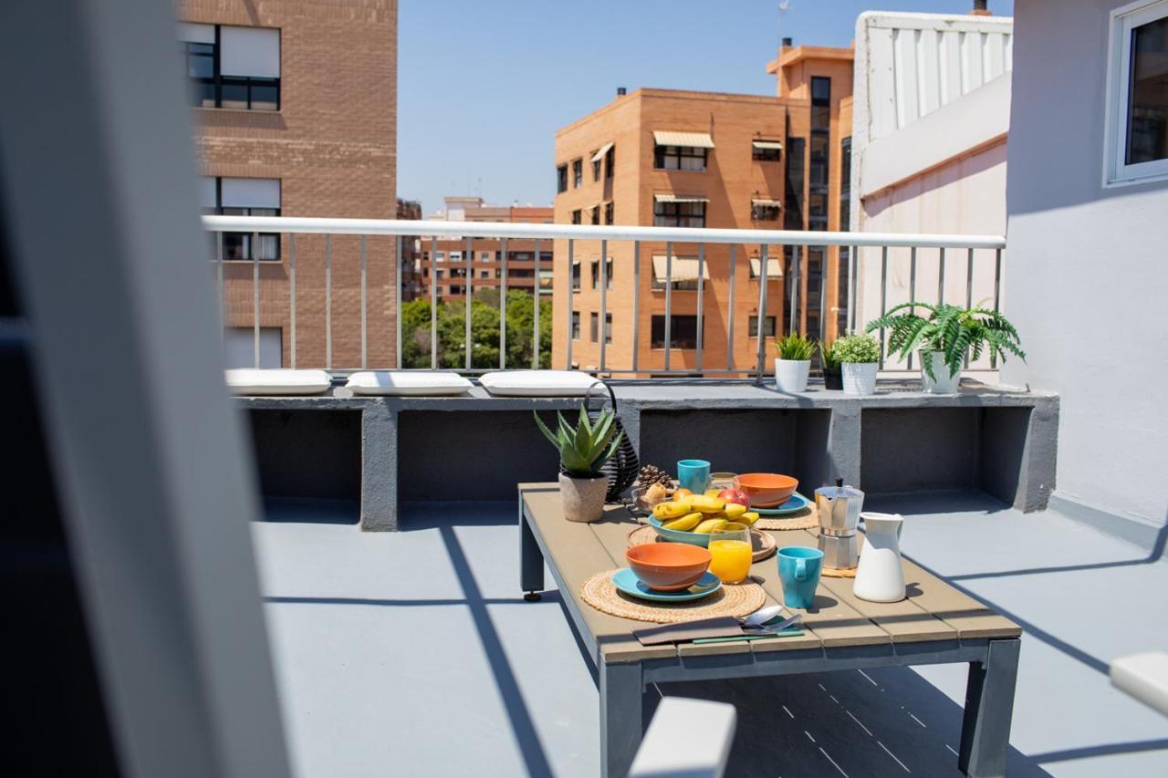 Florit Flats - Cabanyal 3 Bedroom Wifi Ac Terrace Penthouse Appartement