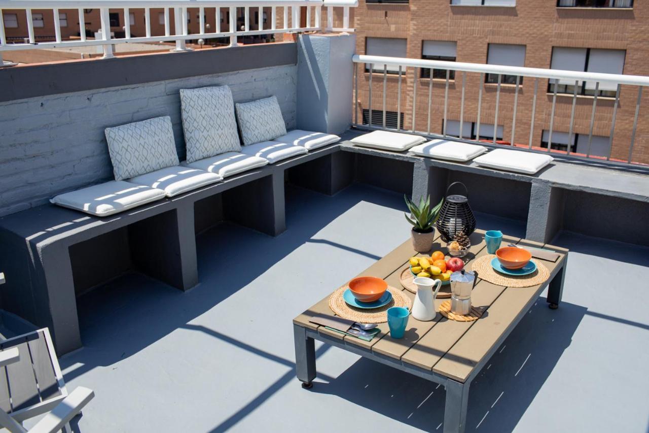 Florit Flats - Cabanyal 3 Bedroom Wifi Ac Terrace Penthouse Appartement *